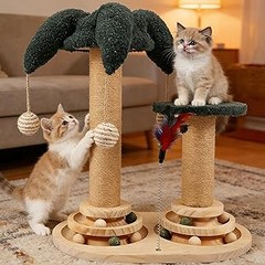 Guía para usar rascadores para gatos con juguetes en casa
