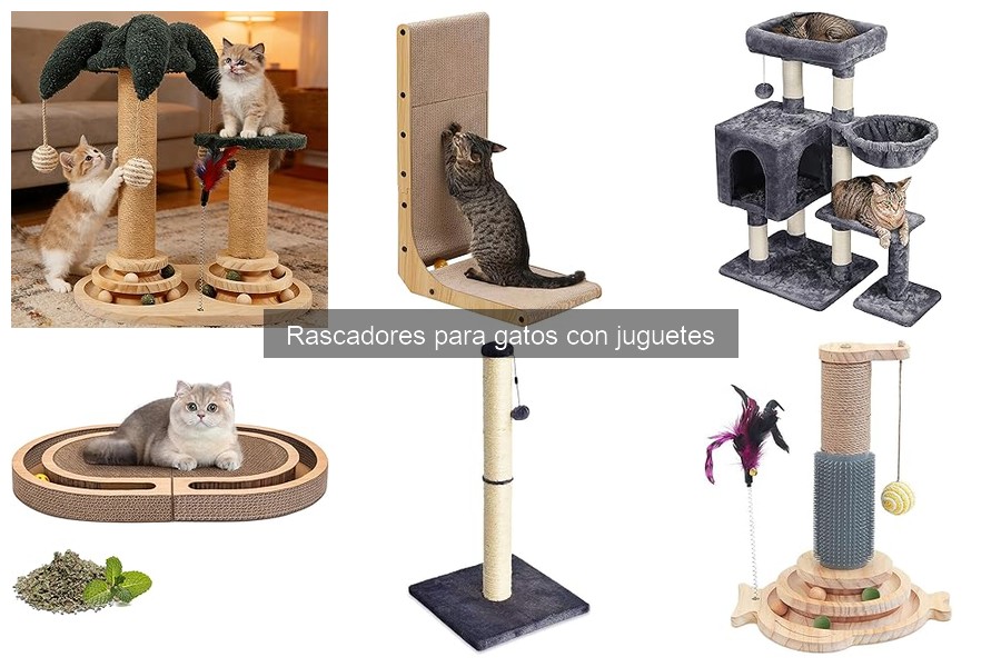 Cómo usar rascadores para gatos con juguetes correctamente