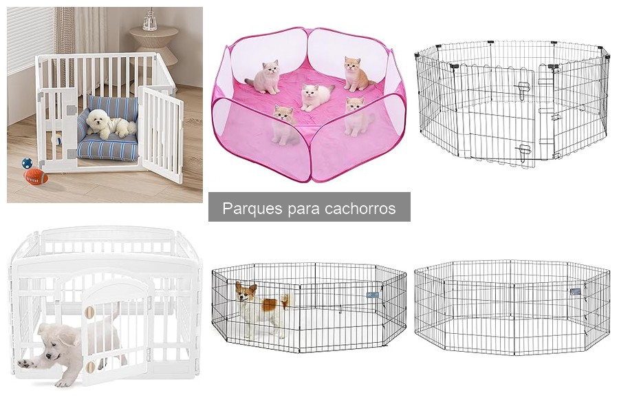 Comparativa de materiales en parques para cachorros