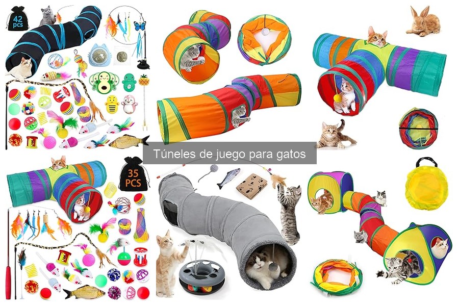 Comparativa de materiales en túneles de juego para gatos