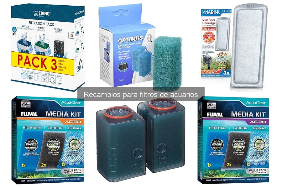 Comparativa de Recambios para Filtros de Acuario