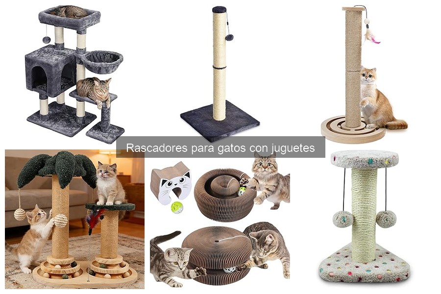 Mejores rascadores para gatos con juguetes en 2023