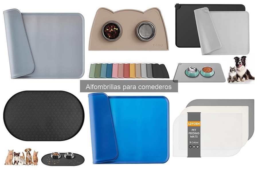 Tipos de alfombrillas para comederos de mascotas